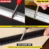 3PCS Mechanical Carpenter's Pencil Deep Hole Mechanical Pencil Marker With Built In Sharpener