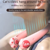Sports Mini Neck Fan Leafless Fan 2000MAh Lasts 6H USB Charging Household Outdoor Lazy Portable Mute Neck Fan