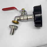 S60X6 Assembled Fuel Snap On Garden Tank Tap Water Oil Fine Flow IBC Adapter Connector Brass Thread With 1/2" Hose