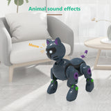 Electronic Animal Pets RC Robot Dog Robot Cat Remote Control Toys Sound sensing Educational Toy for Kids RC Toys Birthday Gift