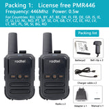Mini Walkie Talkie Radtel RT12 Portable Two Way Radio PMR FRS Radio Comunicador Long range Kids Walkie-Talkie for Hotel Business