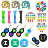 20 Pack Popetes Dimpl Fidget Toys Set New Push Bubble Sensory Fidget Toys Stress Reliever Toy Squeeze Toys Antistress
