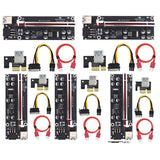 5Pcs VER009S Plus PCI-E Riser Card PCI Express 1X to 16X USB 3.0 Cable SATA to 6Pin Connector for Graphics Video Card