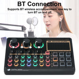 X6Mini External Live Sound Card Multifunctional Sound Mixer Board for Live Streaming Music Recording Karaoke Singing