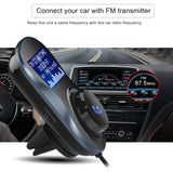 FM Transmitter Bluetooth-compatible Audio Car Mp3 Player Wireless Car FM Modulator Handsfree Car Kit LCD Display  for iPhone X