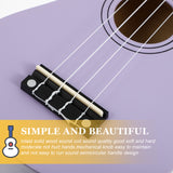 21 Inch Purple Soprano Ukulele Basswood 4 Strings Hawaiian Guitar Musical Instruments Ukulele Guitar Set with Bag Pick Strings