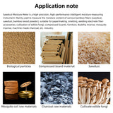 Professional Moisture Meter Hygrometers For Wood Sawdust Powder Meter TK100W Digital Hay Bale Peat Wood Chips Tester Tools