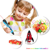 3D Pen PLA Filament 1.75mm 3D Printing Pen DIY Pens Drawing Pencil With LED Screen Birthday Educational Gift For Kids