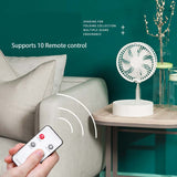 Standing Fan 7200mah Infrared Remote Control Rechargeable Folding Telescopic Humidifier Floor Fans night light Air Conditioner