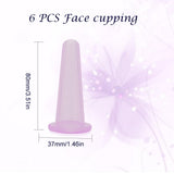 6 PCS Facial Cup Set Ventosas De Succion Masajes Facial Silicone Massage Cups Face Lifting Massager Beauty Suction Cups Kit