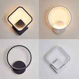 Hot selling led wall lamp indoor black and white wall lamp simple art mural indoor home decoration modern bedside wall lamp