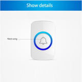 Wireless Doorbell Home Smart Music Plug-in Doorbell Elderly Pager With Battery F51 Single Button With Battery Welcome Friend