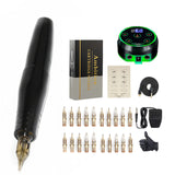New Permanent Make Up Rotary Tattoo Machine Pen  Brush Coreless Motor With Aurora-2 Power Cartridge Needle Kit Free Shipping