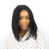 Wig Braid Wig Ladies Short Hair Medium Differentiated Fiber Head Cover Box Braid Wig