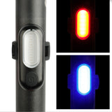 New Bike Bicycle USB Chargeable COB Highlight Red And Blue Light Night Riding Bicycle Lights Bicycle Accessories