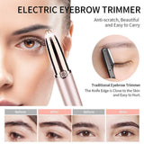 Electric Trimmer for Women Painless 360° All Round Eyebrow Trimmer Epilator Mini Razor Lady Eyebrow Hair Trimmer Rechargeable