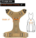 Tactical Dog Harness with 2X Metal Buckle Dog Walking Training molle Vest with Handle Hook and Loop Panels for Dog Patch