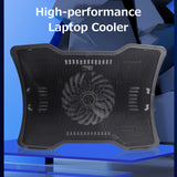 Portable Laptop Cooler Laptop Cooling Base Single Fan Design Low Noise Two USB Ports Support Laptops Below 14 inch