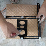 6-fold Square Ruler Woodworking Tool Drill Guide Ruler Measuring Template Tool Tile Opening Positioner Six Folding Ruler Locator