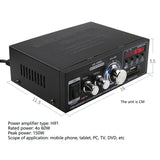 220V High-Power Bluetooth Home Power Amplifier Suitable For Speaker Card U Disk Radio Power Amplifier(US Plug)