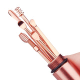 6 Pcs/Set Stainless Steel Spiral Ear Pick Spoon Ear Wax Removal Cleaner Multifunction Portable Ear Pick Ear Care Beauty Tools