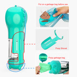 3 in 1 Pet dog water cup Multi-purpose Portable for small large dog outdoor travel drink water bottle+Poop shovel dog supplies
