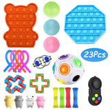 Fidget Sensory Toy Stress Anxiety Relief Autism Toys Set Push Kit Bubble Fidget Sensory Toys for Kids Adults Decompression Gift