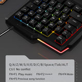 One-Handed 35 Keys Gaming Keyboard RGB Backlit Portable Ergonomic Mini Gaming Keypad Game Controller For PC PS5 PS4 Xbox Gamer