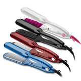 Professional Hair Crimper Curler Dry &amp; Wet Use Corrugated Irons Ceramic Curling Iron with Temperature Control Waving Tool
