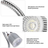 AC 110-220V 7W LED Sewing Machine Light Flexible Gooseneck Work Lamp With Magnet Base For Workbench Lathe