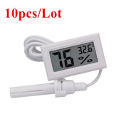 10pcs/Lot Mini Digital LCD Temperature Sensor Meter Humidity Meter Thermometer Hygrometer Gauge Thermostat Instruments Probe