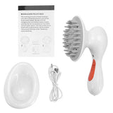 Electric Head Massaging Brush Waterproof Portable ELectric Hand HeldHair Scalp Scrubber Stress Relieve Comb Prevent Hair Loss