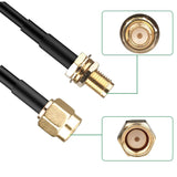 5-Pack 10Ft WiFi Antenna Extension Coaxial Cable RP-SMA Male to RP-SMA Female for WiFi LAN WAN Router Bridge Antenna