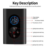 Portable 150PSI Car Tire Inflator Digital Screen Air Compressor Pump with LED Light DC12V Pump for Cars Motorcycle