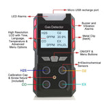 4 Gas Monitor Multi Gas Detector Sound Light Shock 4 Gas Meter Tester Analyzer Rechargeable Portable Gas Detector