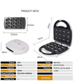 Electric Walnut Cake Maker Automatic Mini Nut Waffle Bread Roundcake Doughnumt Waffle Iron Toaster Baking Breakfast Pan Oven EU