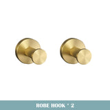 Golden Towel Rack Towel Bar Ring Brushed Gold Hardware Set Robe Coat Hook Toilet Tissue Paper Holder Bathroom Accessories Kit