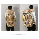 80L Outdoor Tactical Bag Military Rucksacks Oxford Fabric Waterproof Tactical Trekking Backpack Camping Hiking Hunting Bags