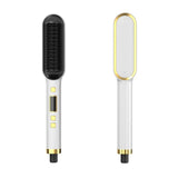 Hair Straightener Brush Heat Comb Hair Straightening Iron Adjustable Temperature Settings Anti Scalding Professional Hair Salon