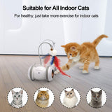 Smart Sensor Cat Toys Interactive Automatic Electronic Feather Toys LED Light USB Rechargeable Indoor Balls Kitten Toys for Pets