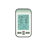Wireless Anemometer Dual Mount Wind Sensor LCD Weather Station Clock Wind Speed Direction Chill Home Temperature Humidity Meter
