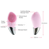 Electric Silicone Facial Cleansing Brush Waterproof Pore Deep Cleaning Skincare Massager Blackhead Remover Face Washing Brush