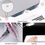 54W 3-IN-1 Nail LED UV Lamp Vacuum Cleaner Suction Dust Collector 25000RPM Drill Machine Pedicure Remover Polisher Nail Tools