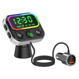 Bluetooth FM Transmitter for Car Wireless Bluetooth Car Adapter PD Ports Hands Free Calls Support SIRI/Voice Assistant Function