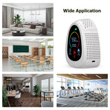 Air Quality Monitor CO2 Alarm Detector LCD Indoor Temperature Humidity Carbon Dioxide Tester 1400mAh Rechargeable CO2 Tester