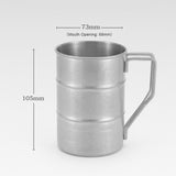 350ml Stainless Steel Camping Cup with Handle Outdoor Cup Mug for Hiking Backpacking Fishing