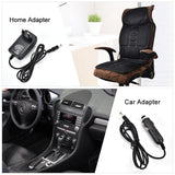 Electric Massage Chair Pad Neck Back Massage Cushion Heating Therapy Vibrator Seat Mat Home Car Office Lumbar Waist Pain Relief