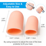 1 Pack（10pcs）Corns Toe Protective Sleeve Health Care Big Toe Guard Soft Silicone Breathable Health Care（Skin Color）Toe Cover