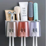 1 Set Toothbrush Holder Wall Set Toothbrushes Cup Mouthwash  Dental  Mug Squeezer Tooth Tumblerful Household Washing Table Shelf