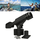High Quality 360 Degree Adjustable Black Durable Stainless Steel Telescopic Fishing Rod Fishing Bracket Fishing Supplies